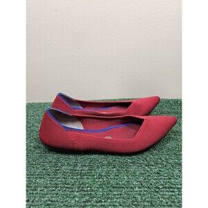 Rothy's The Point Womens Red Pointed Toe Ballet Flats Loafers Size 9